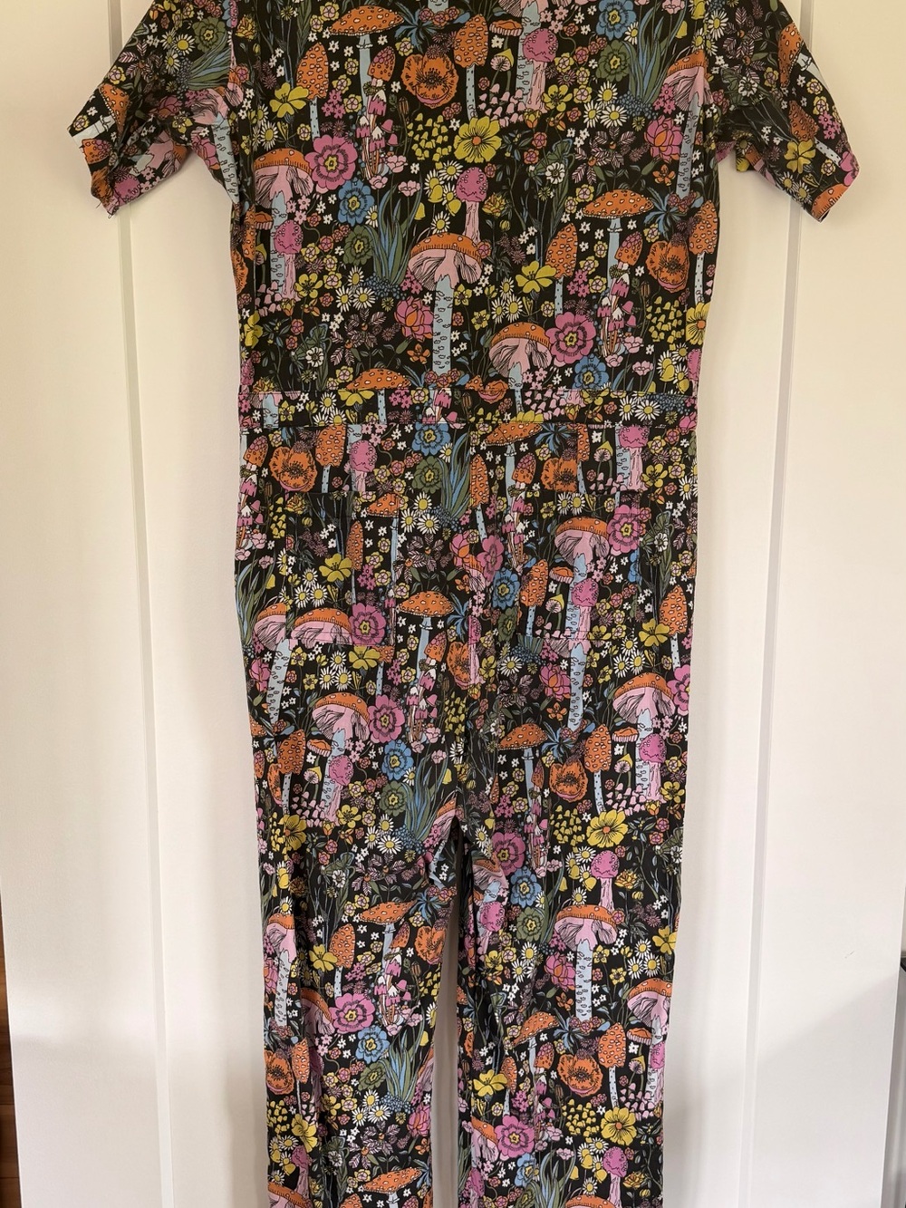 Nooworks Black Floral & Mushroom Print Jumpsuit - Picture 7 of 7